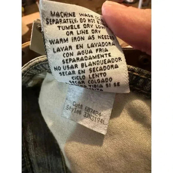 Y2K LEI Western Denim Skirt 7 | Lace-Up Front | Studded Belt | Vintage Boho Midi - Picture 3 of 8